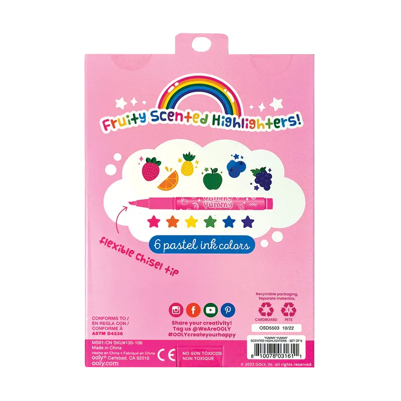 Yummy Yummy Scented Highlighters - Set of 6