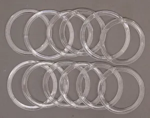 ZUZIFY Clear 3-Inch Diameter Scarf Rings Holder Clear - LOT OF 12